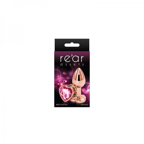 Rear Assets Rose Gold Heart Small Pink - OmniPleasures