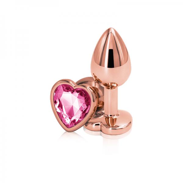 Rear Assets Rose Gold Heart Small Pink - OmniPleasures