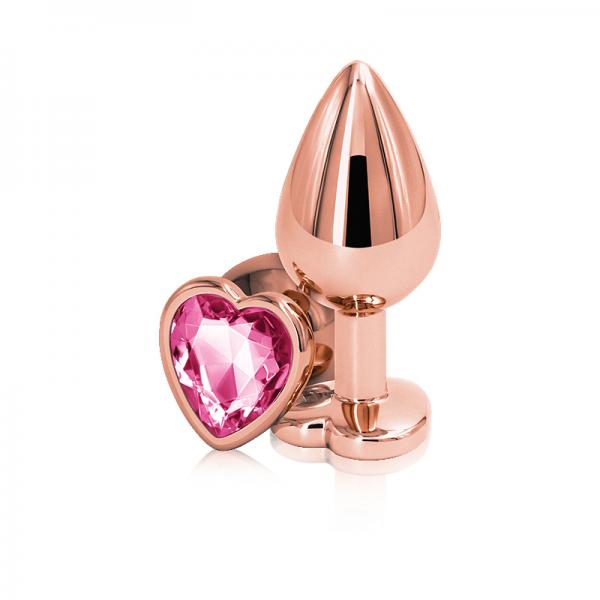 Rear Assets Rose Gold Heart Medium Pink - OmniPleasures