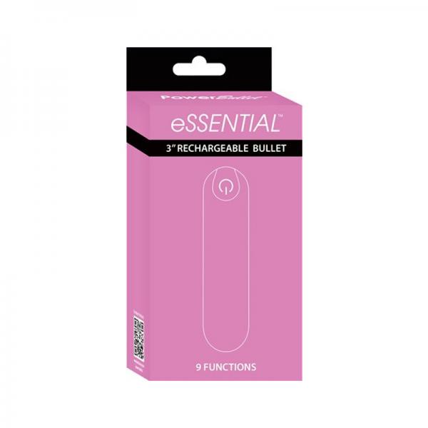 Essential Bullet 9 Function Usb Rechargeable Cord And Case Included Water-resistant Pink - OmniPleasures