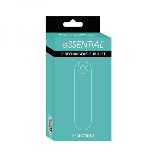 Essential Bullet 9 Function Usb Rechargeable Cord And Case Included Water-resistant Teal - OmniPleasures