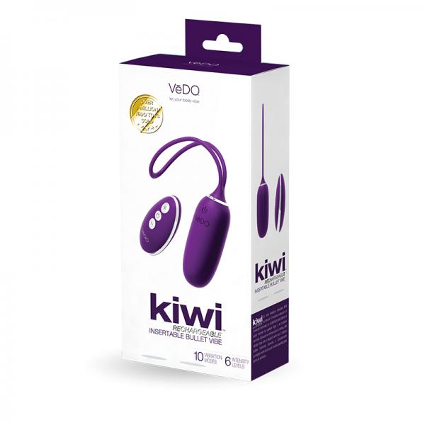 Vedo Kiwi Rechargeable Insertable Bullet Deep Purple - OmniPleasures