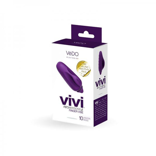 Vive Rechargeable Finger Vibe Deep Purple - OmniPleasures