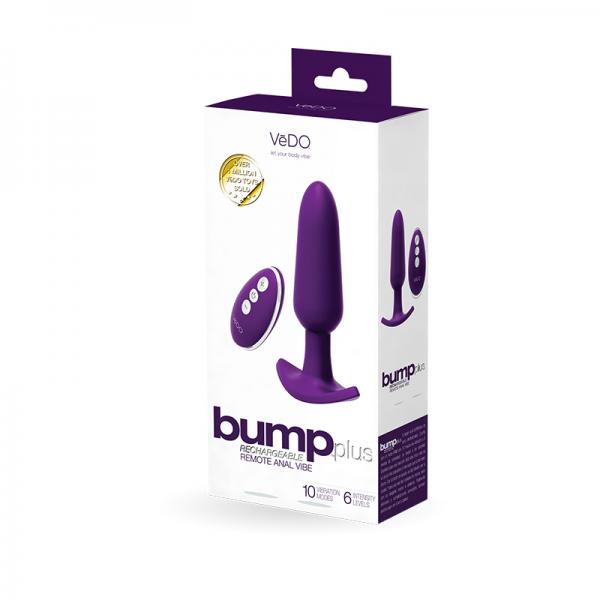 Bump Plus Rechargeable Remote Control Anal Vibe Purple - OmniPleasures