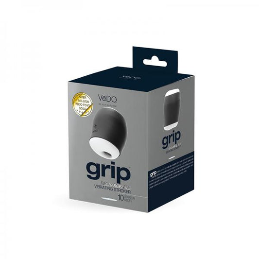 Grip Rechargeable Vibrating Sleeve Black - OmniPleasures