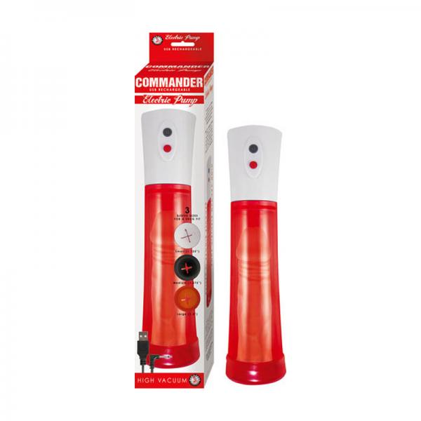 Commander Electric Pump Red - OmniPleasures