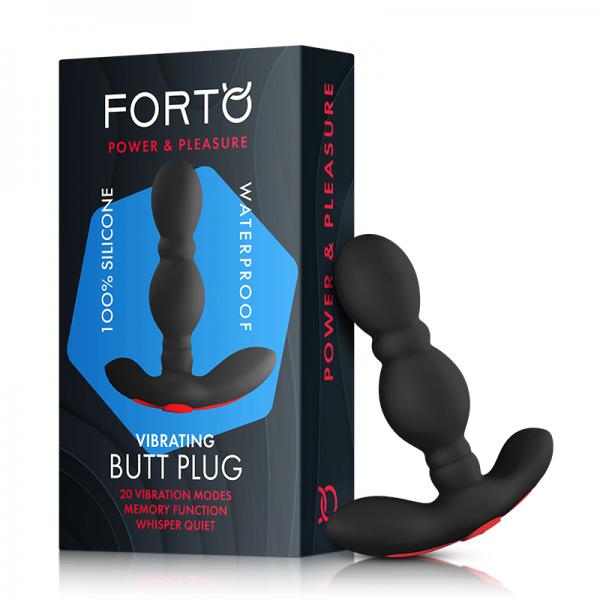 Forto Vibrating Anal Plug Black - OmniPleasures