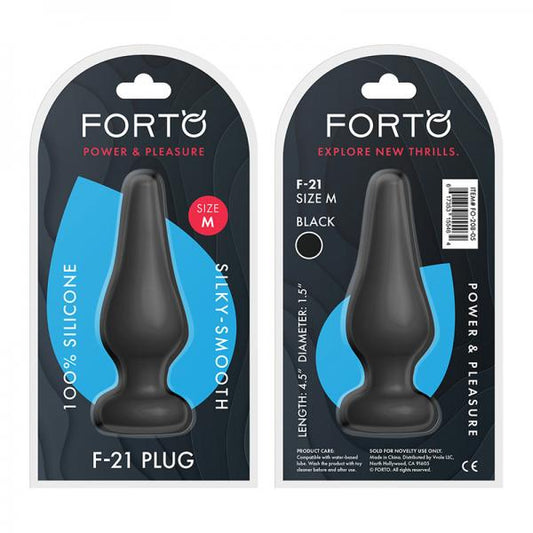 Forto F-21: Tear Drop Medium Black - OmniPleasures