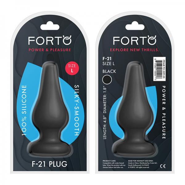 Forto F-21: Tear Drop Large Black - OmniPleasures