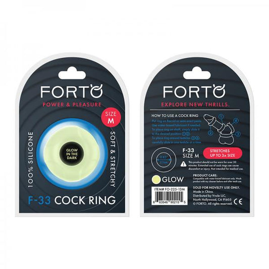 Forto F-33: 21mm 100% Liquid Silicone C-ring Med Gitd - OmniPleasures