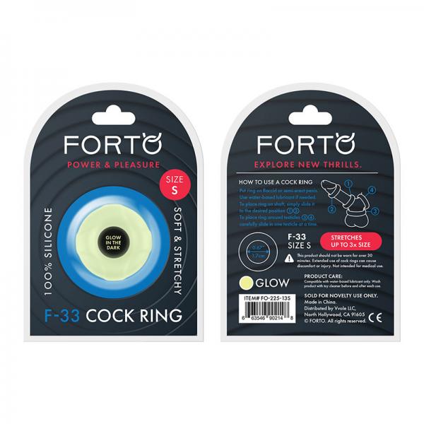 Forto F-33: 17mm 100% Liquid Silicone C-ring Sm Gitd - OmniPleasures