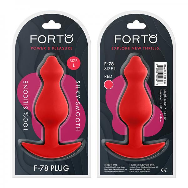 Forto F-78: Pointee 100% Silicone Plug Large Red - OmniPleasures