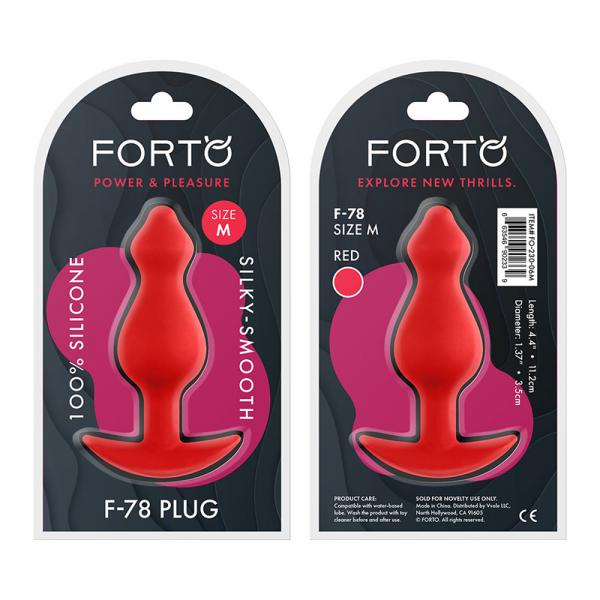 Forto F-78: Pointee 100% Silicone Plug Medium Red - OmniPleasures