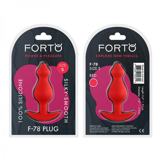 Forto F-78: Pointee 100% Silicone Plug Small Red - OmniPleasures