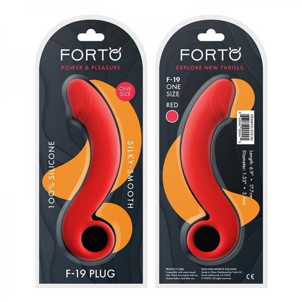 Forto F-19: 100% Silicone Plug Red - OmniPleasures