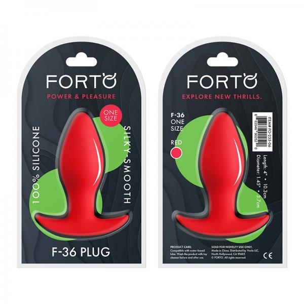 Forto F-36: Silicone T Plug Red - OmniPleasures