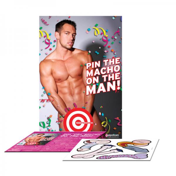 Bachelorette Party Favors Pin The Macho On The Man - OmniPleasures