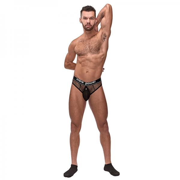 Mp Cock Pit Net Cock Ring Thong Blk Sm - OmniPleasures