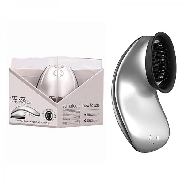 Twitch Hands-free Suction Vibration Toy Silver - OmniPleasures