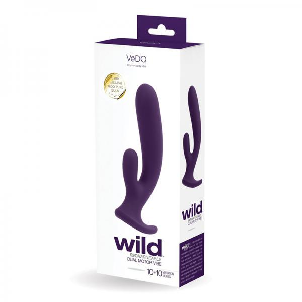 Vedo Wild Rechargeable Dual Vibe Purple - OmniPleasures