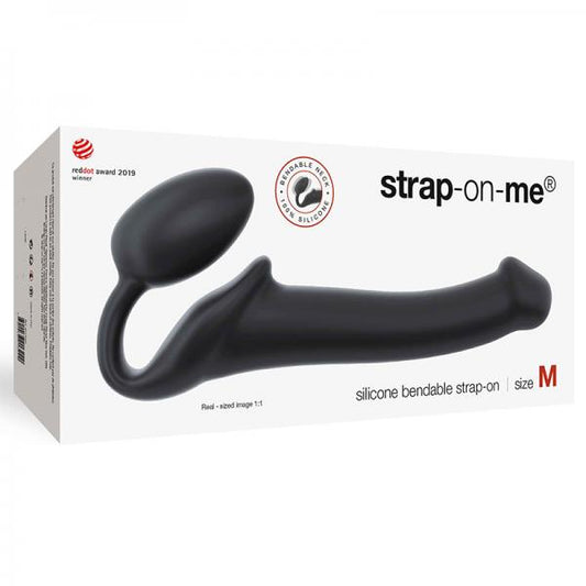 Strap-on-me Semi-realistic Bendable Strap-on Black Size M - OmniPleasures