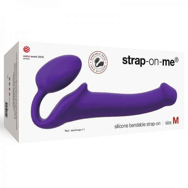 Strap-on-me Semi-realistic Bendable Strap-on Purple Size M - OmniPleasures