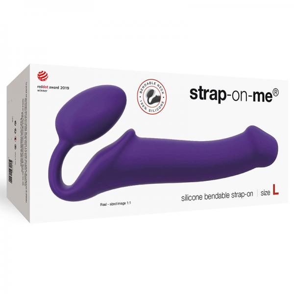 Strap-on-me Semi-realistic Bendable Strap-on Purple Size L - OmniPleasures