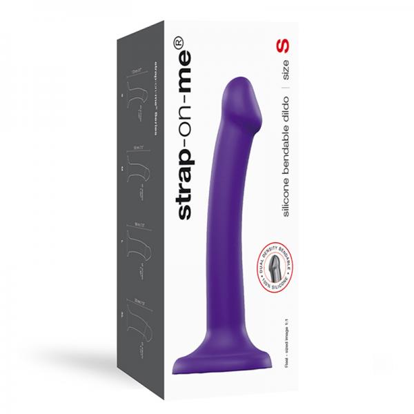 Strap-on-me Semi-realistic Dual Density Bendable Dildo Purple Size S - OmniPleasures