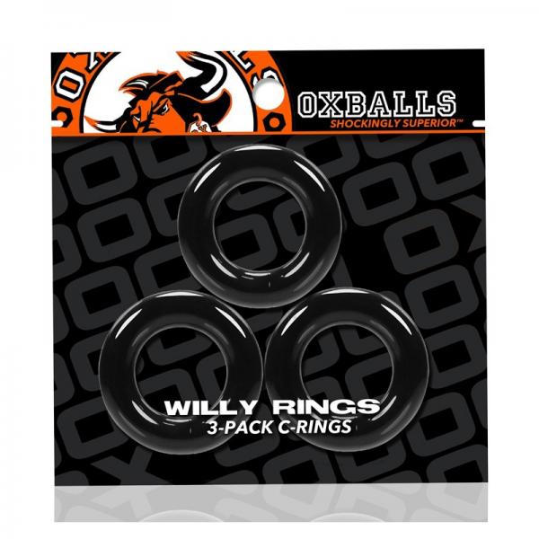 Oxballs Willy Rings 3-pack Cockrings O/s Black - OmniPleasures