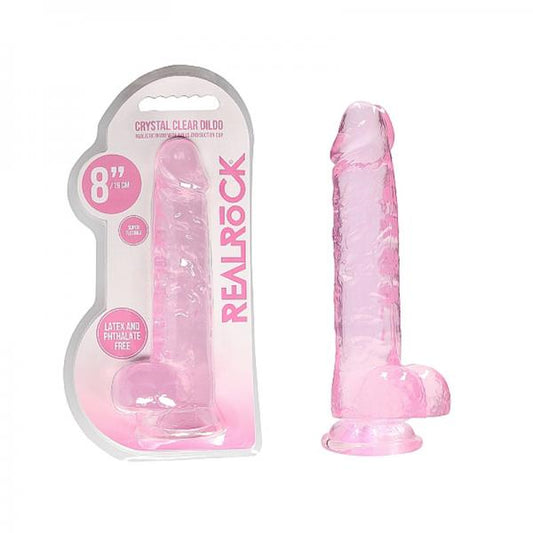 Realrock Realistic Dildo With Balls 8in Pink - OmniPleasures