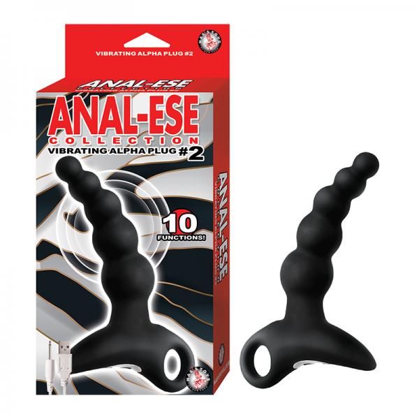 Anal-ese Collection Vibrating Alpha Plug #2 - Black - OmniPleasures