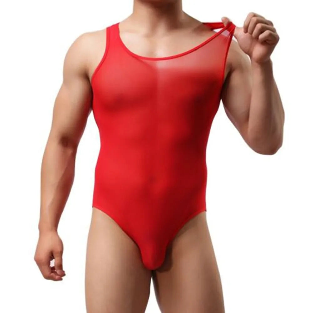 Men's Leotard Tan Tops