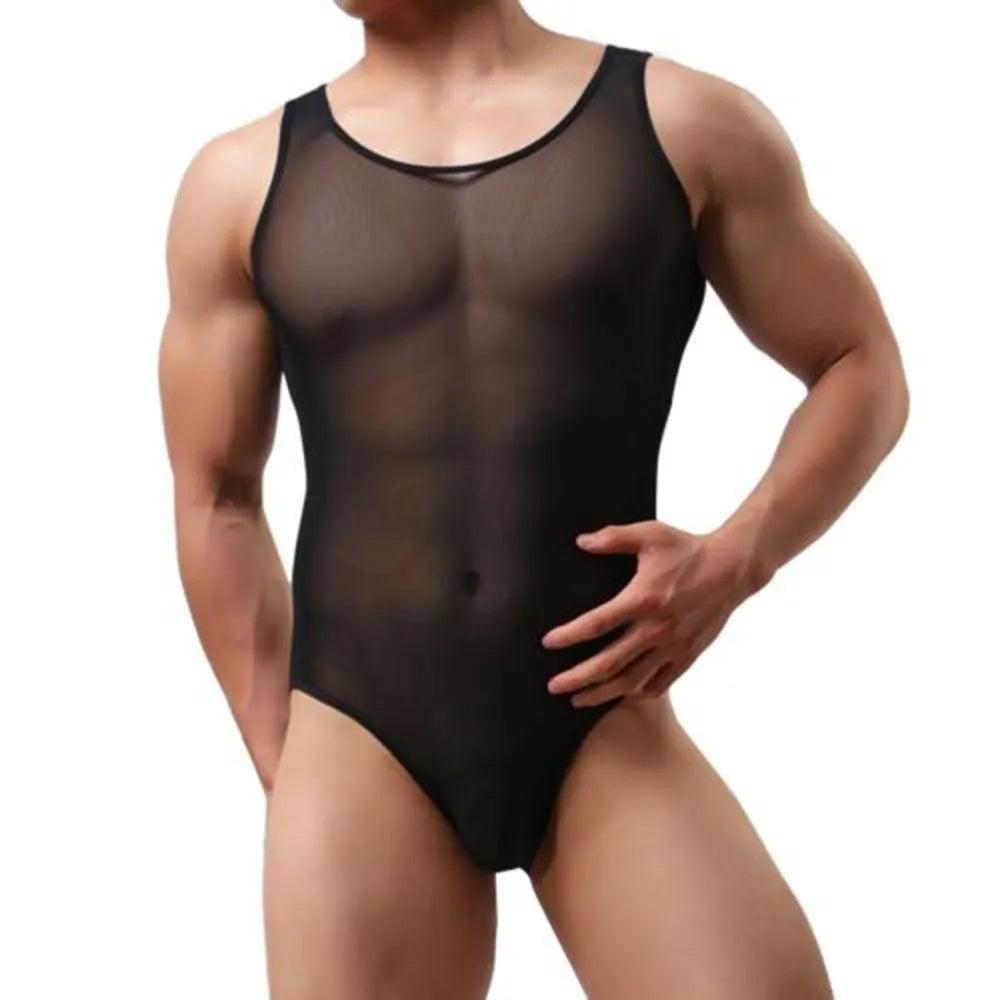 Men's Leotard Tan Tops