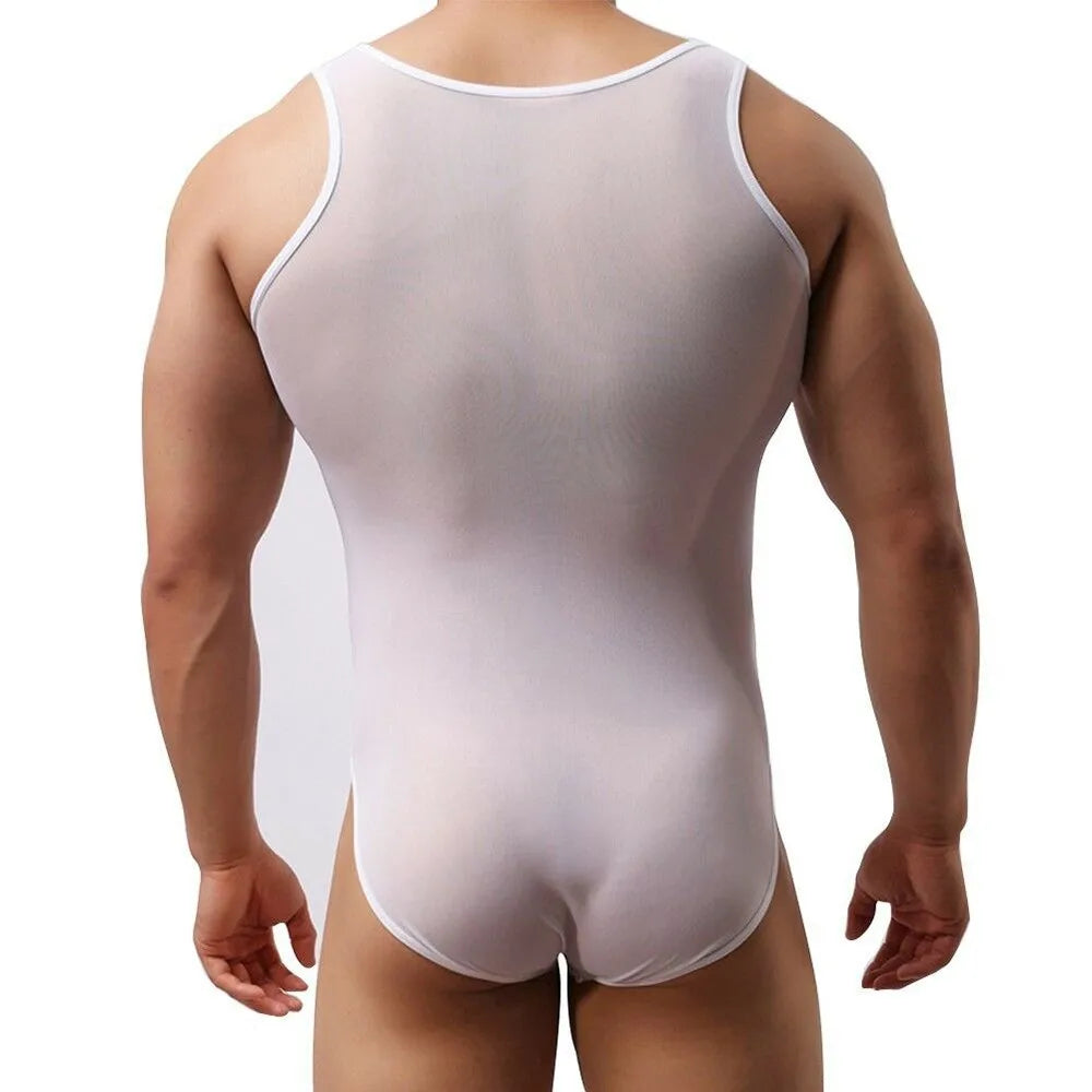 Men's Leotard Tan Tops