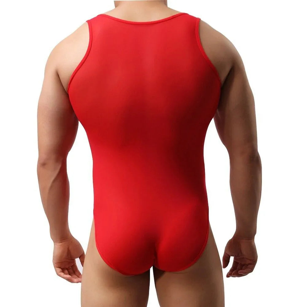 Men's Leotard Tan Tops