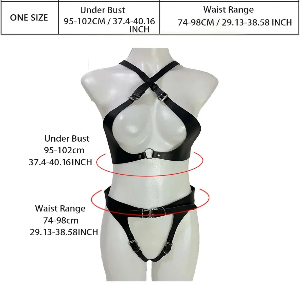 Sexy Leather Full Body Harness