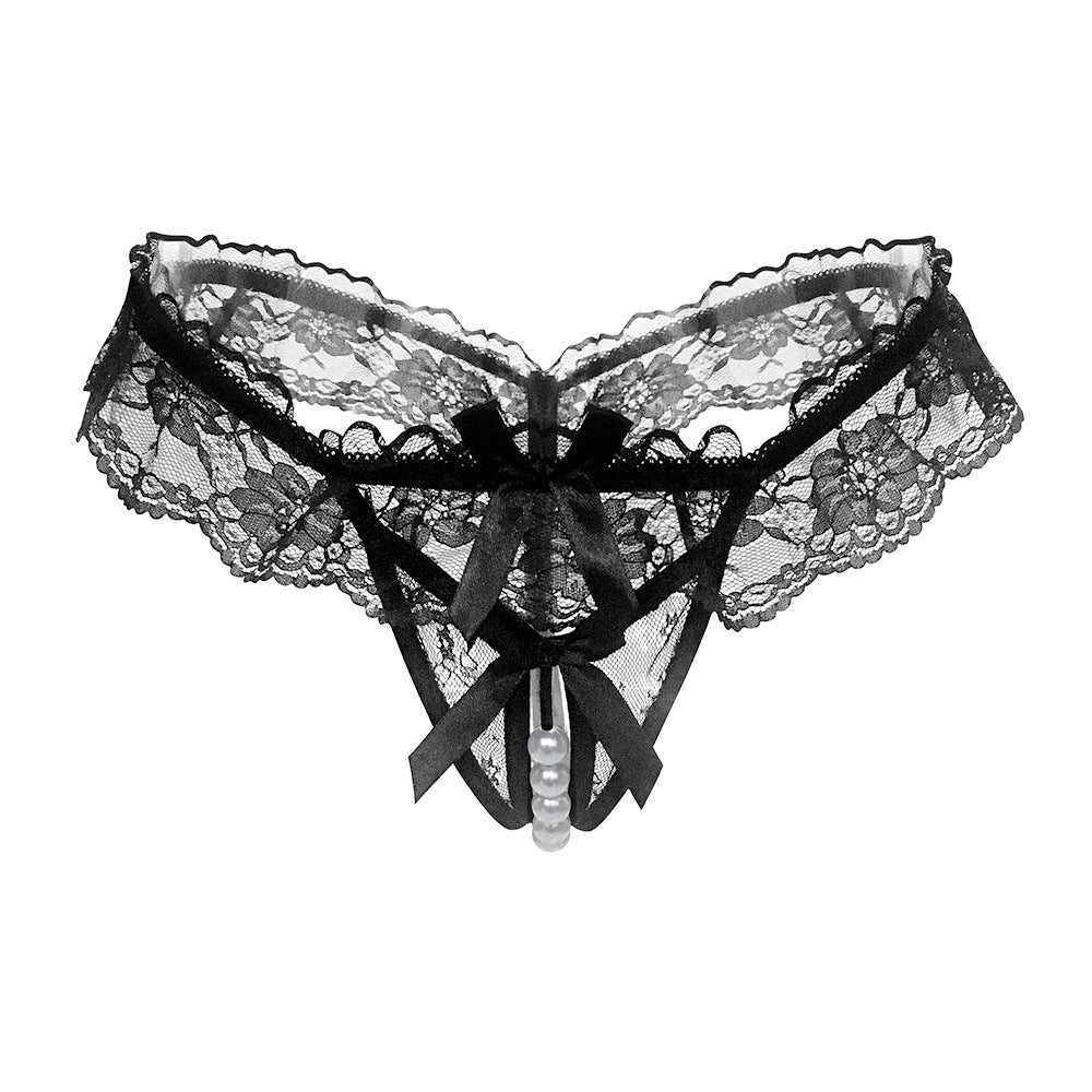 Women G-string Lace Pearl Sexy Thong - OmniPleasures